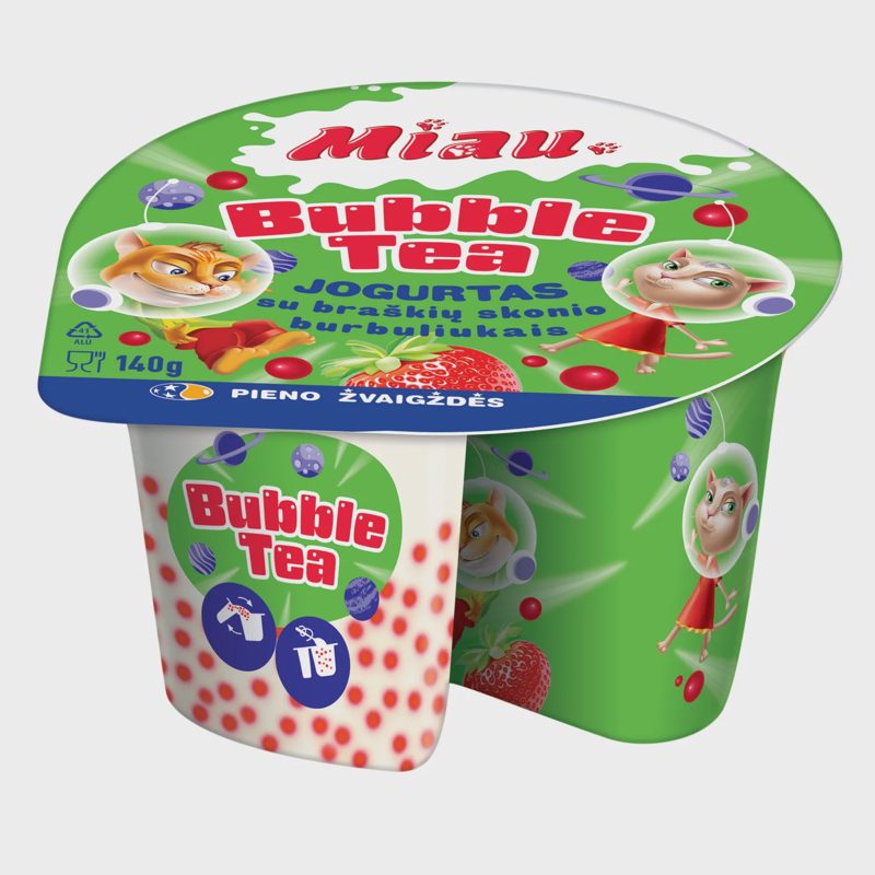 Jogur. MIAU BUBBLE TEA su brašk. 3,0 %, 140 g