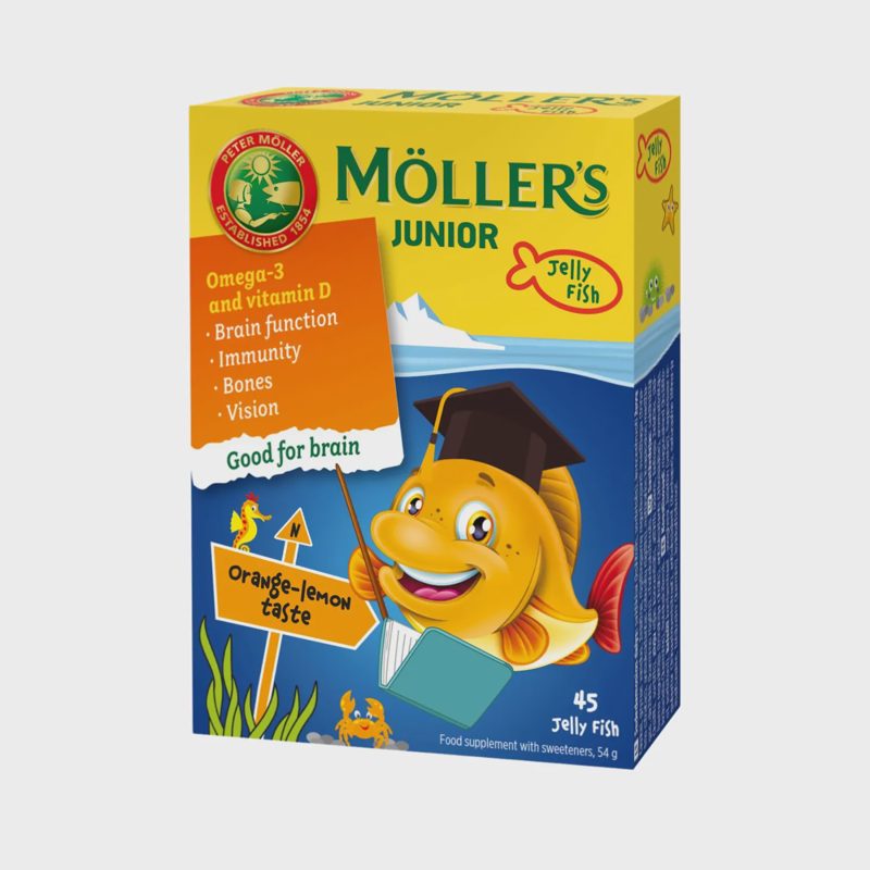 M.papild.su sald.MOLLER'S JUNIOR OMEGA-3, 54g