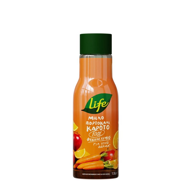 Life Χυμός Μήλο, Πορτοκάλι & Καρότο 1,5lt