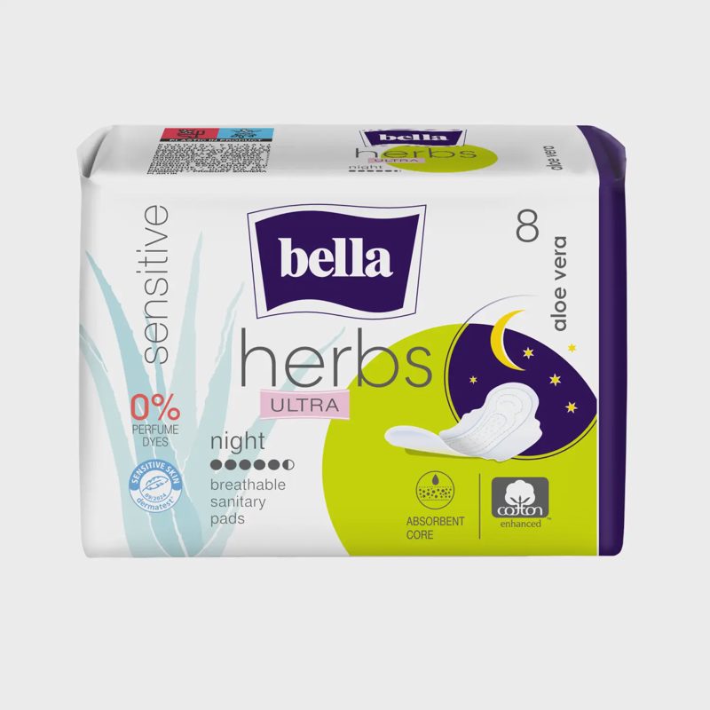 Hig. paketai BELLA HERBS ULTRA NIGHT, 8 vnt