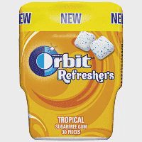 Orbit Refreshers Tropical Τσίχλα Μπουκάλι 67gr