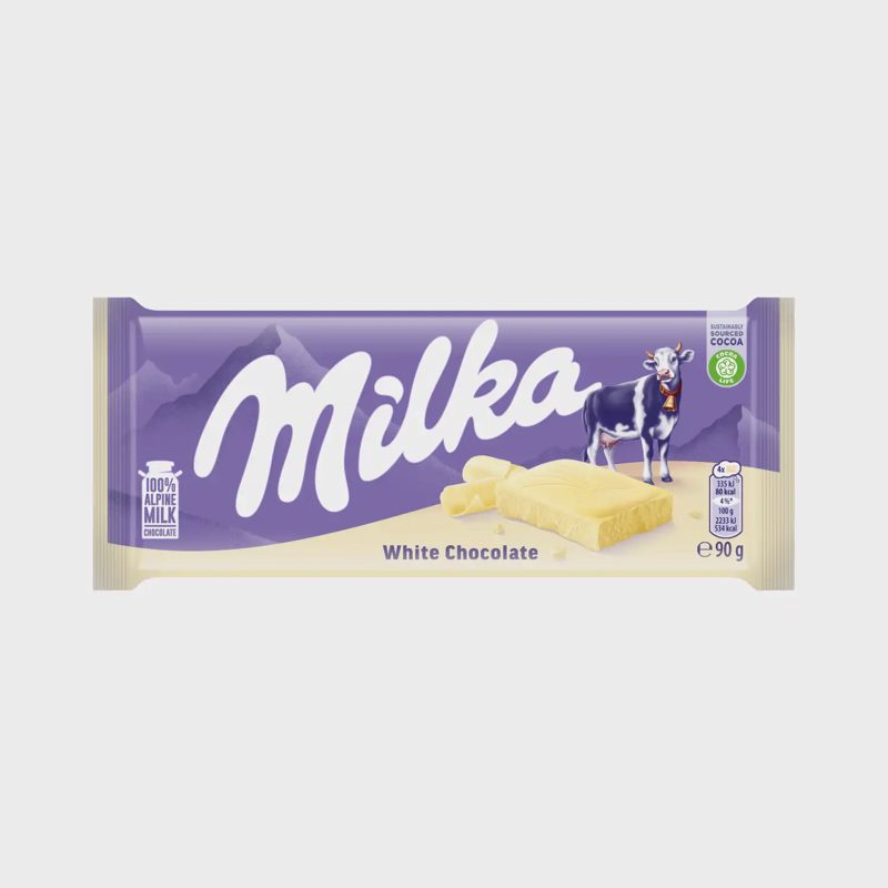 Baltasis šokoladas MILKA, 90 g