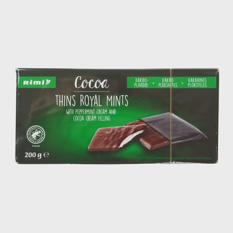 Šokol. saldainiai RIMI ROYAL MINTS, 200 g