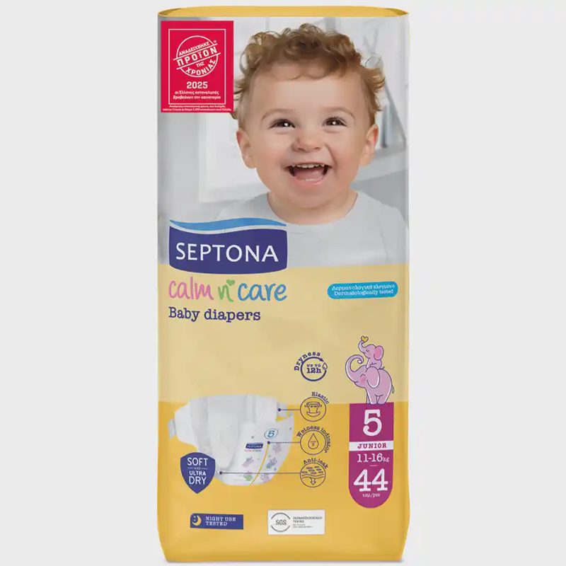 Septona Πάνες Calm N' Care Junior Ν.5 11-16kg 44τεμ