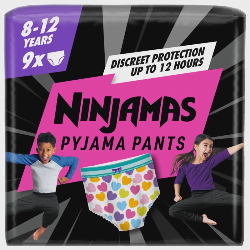 Nakt. sauskelnės NINJAMAS HEART, S8, 9 vnt.