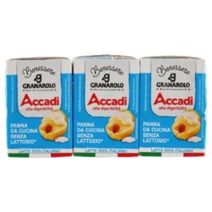 Accadì Benessere Panna Da Cucina Senza Lattosio* 3 x 100 Ml