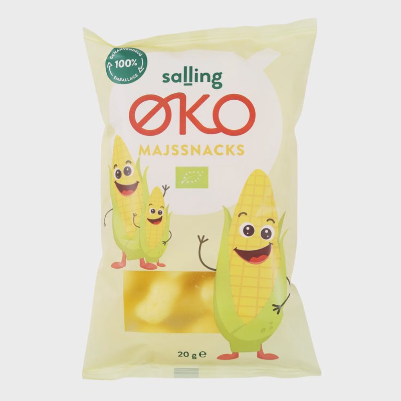 Ekol. kukurūzų užkandis SALLING EKO, 20 g