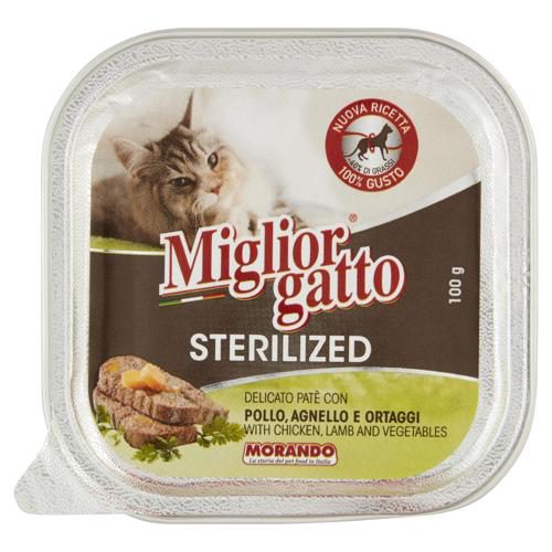 Migliorgatto Sterilized Delicato Patè con Pollo, Agnello e Ortaggi 100 g