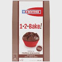 1,2 Bake Μίγμα Muffins Σοκολάτας 500gr