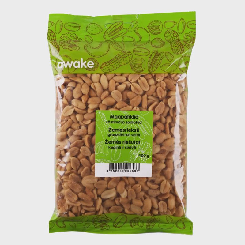 Kepinti ir sūdyti žemės riešutai AWAKE, 400 g