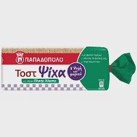 Παπαδοπούλου Τόστ Ψίχα Ολικής Άλεσης 450gr