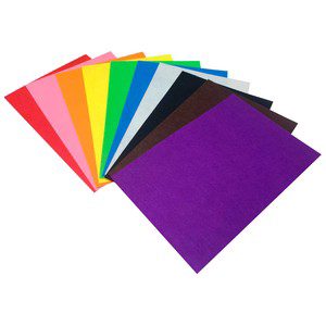10 Laminas A4 Fieltro Colores Surtidos Hk ALCAMPO