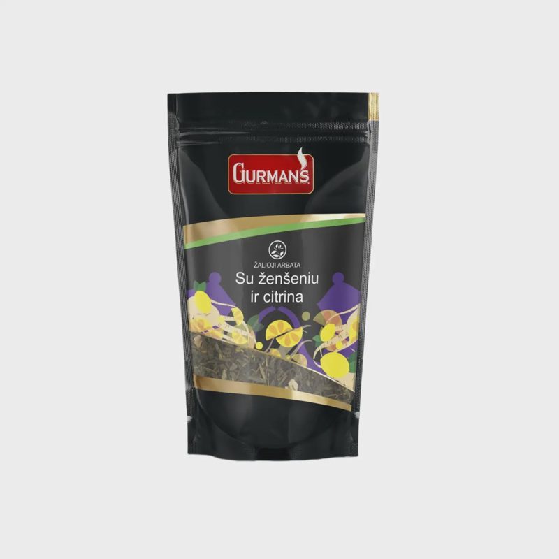 Žalioji arbata su ženš. citr. GURMAN'S, 90 g