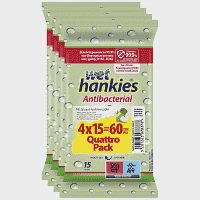 Wet Hankies Υγρά Μαντηλάκια Green Apple 4x15