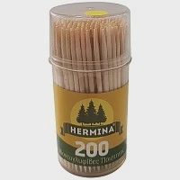 Hermina Οδοντογλυφίδες Στρογγυλές Βαρελάκι 200τεμ