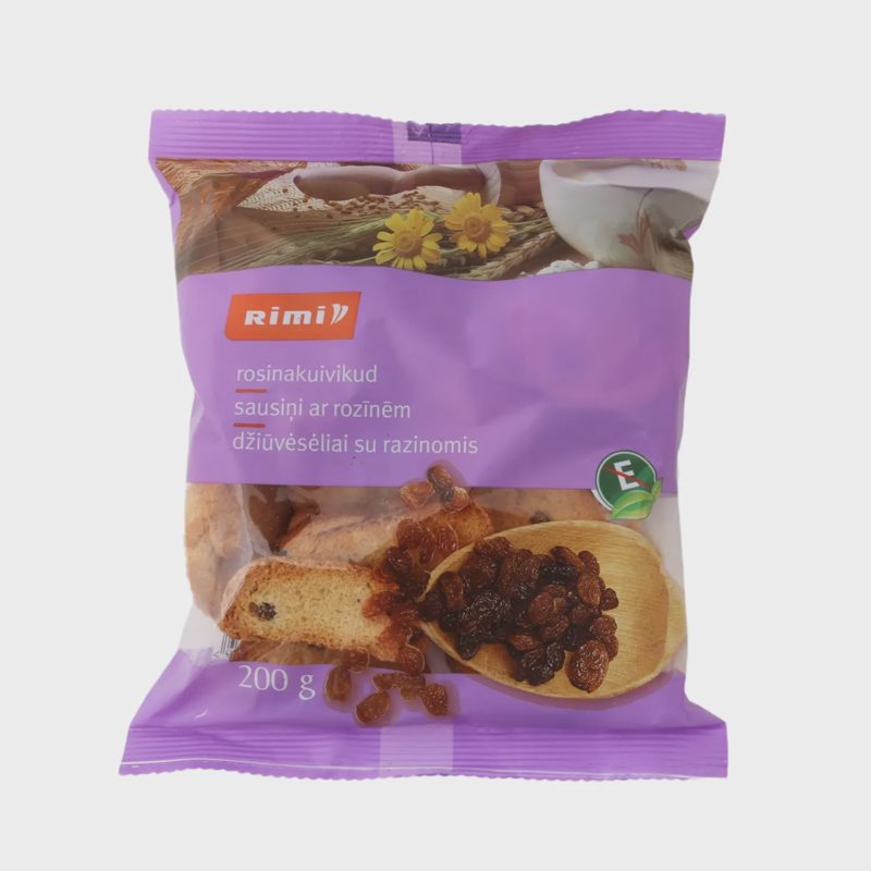 Džiūvėsėliai su razinomis RIMI, 200g
