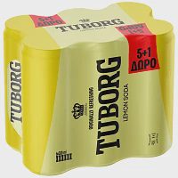 Tuborg Lemon Σόδα 330ml 5 +1 Δώρο