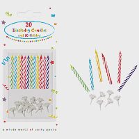 Κεριά Γενεθλίων Decorata 20+10 Βάσεις