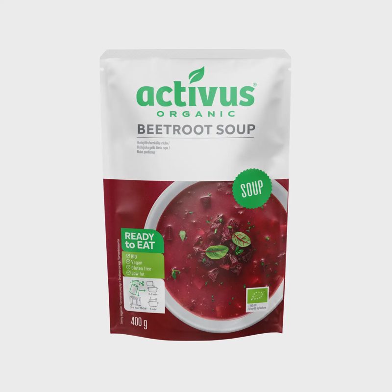Ekologiška burokėlių sriuba ACTIVUS, 400 g