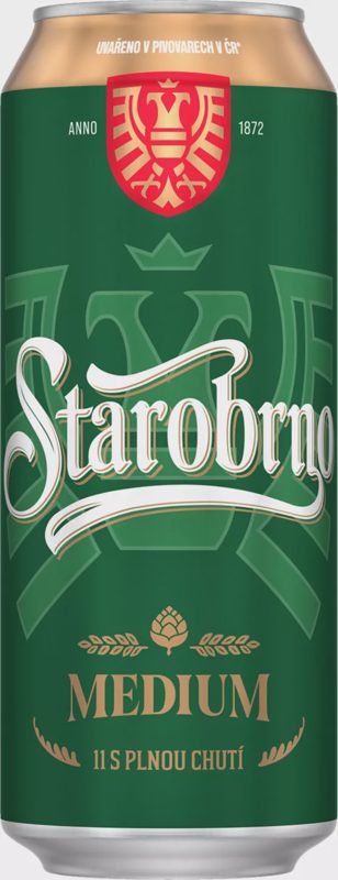 Starobrno Medium pivo ležák světlý 0,5l