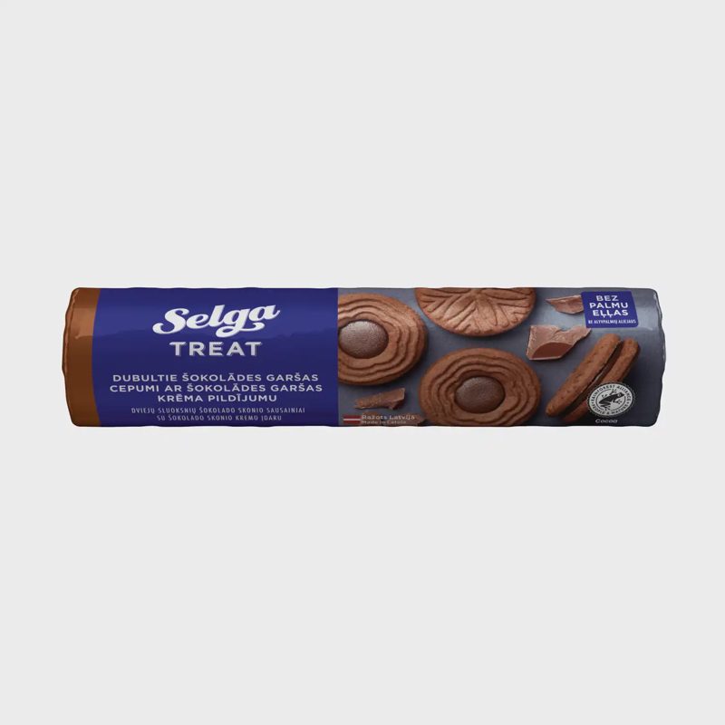 Sausainiai SELGA su šok. sk. kremo įd. 205 g