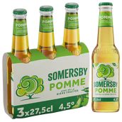 Bière aromatisée pomme SOMERSBY, 4,5° - Bouteilles 3x27,5cl