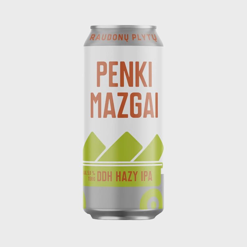 Alus RAUDONŲ PLYTŲ PENKI MAZGAI, 5,0 %, 0,5 l