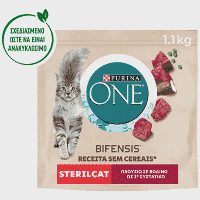 Purina One Τροφή Για Στειρωμένες Γάτες Μοσχάρι Χωρίς Γλουτένη 1,1kg