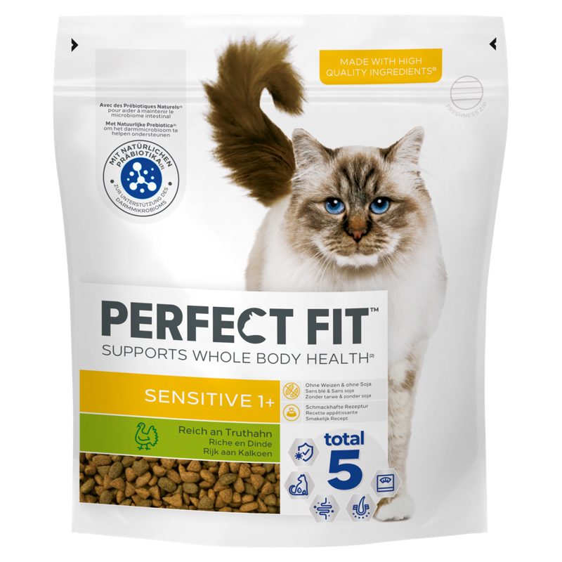 Perfect Fit Kattenvoer droog sensitive kalkoen