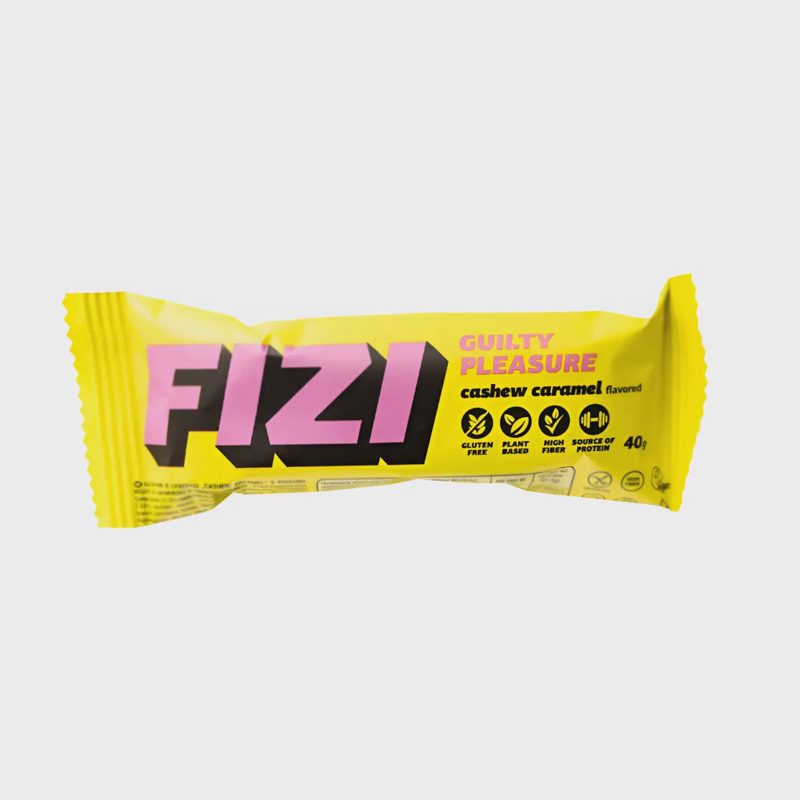 Batonėlis CASHEW CARAMEL FIZI, 40 g