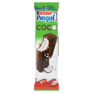 Kinder Pinguì Cocco: merenda con cioccolato fondente, pan di spagna e ripieno al latte e cocco 4x30g