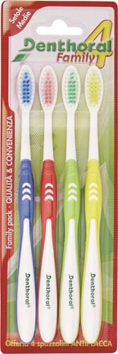 4FAMILY - BLISTER DA 4 SPAZZOLINI SETOLE MEDIE