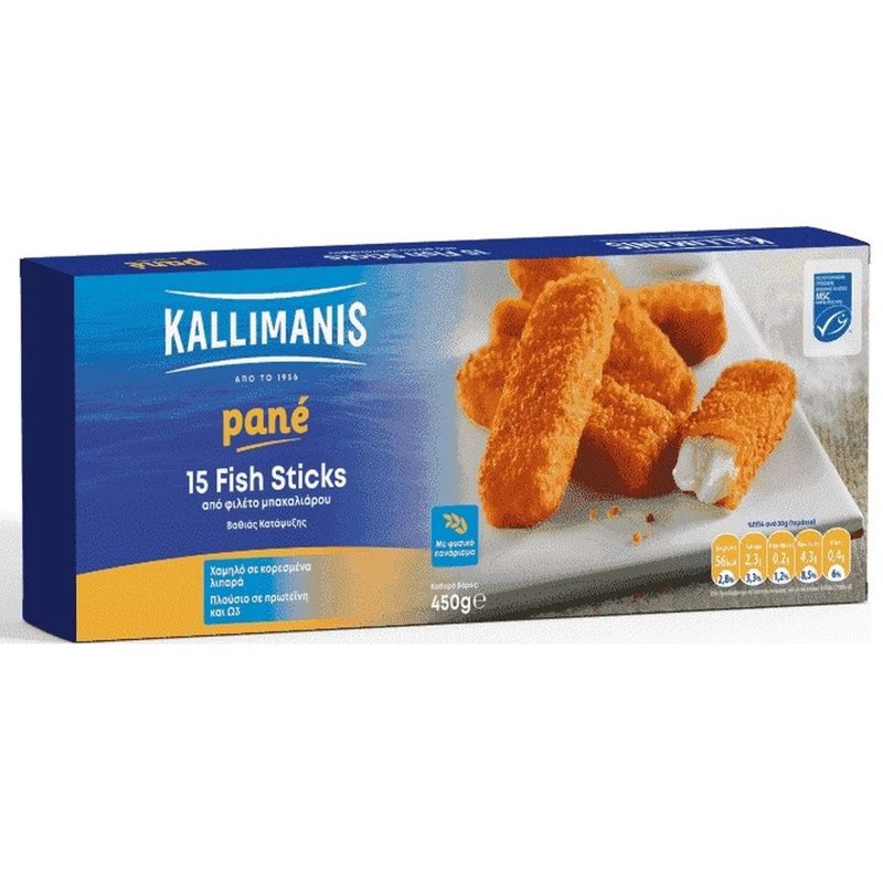 Kallimanis Fish Stick's Κατεψυγμένα 450gr