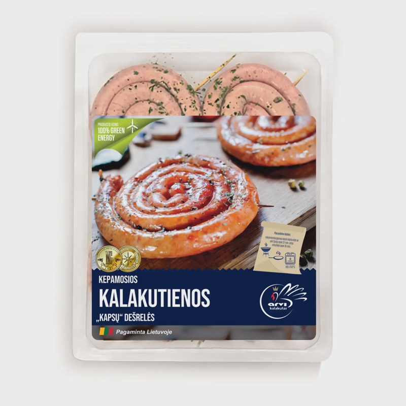 Kalakutienos KAPSŲ kep. dešrelės VOILA, 500 g
