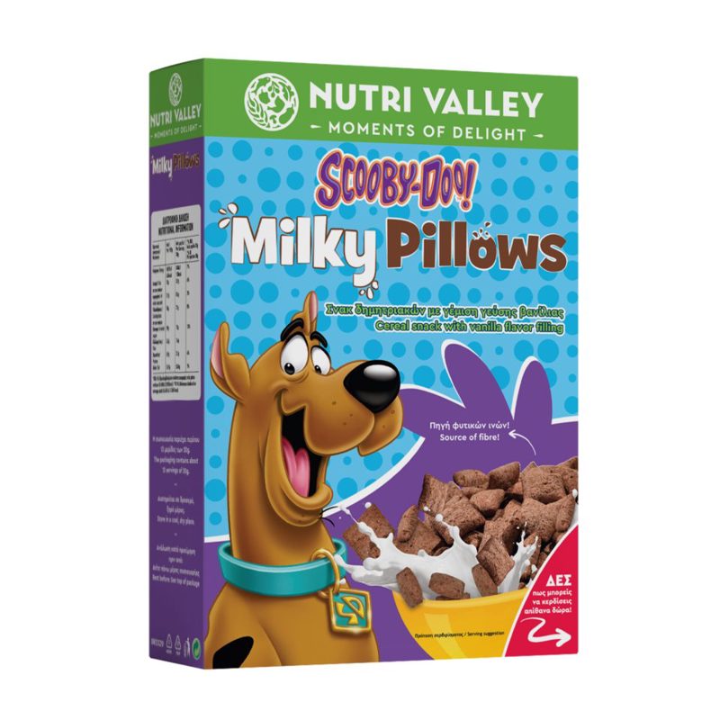 Nutri Valley Δημητριακά ScoobyDoo Milky Pillows 375gr
