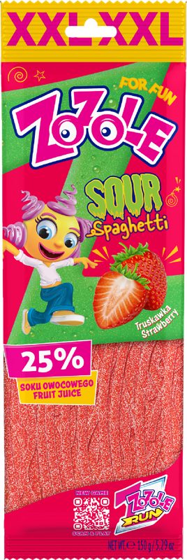 Mieszko Zozole XXL Kirpeä Spaghetti Strawberry 145g