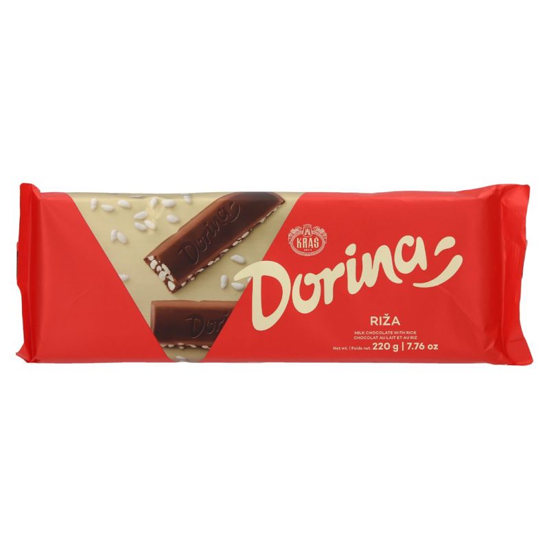 RIŽEVA ČOKOLADA DORINA, KRAŠ, 220G