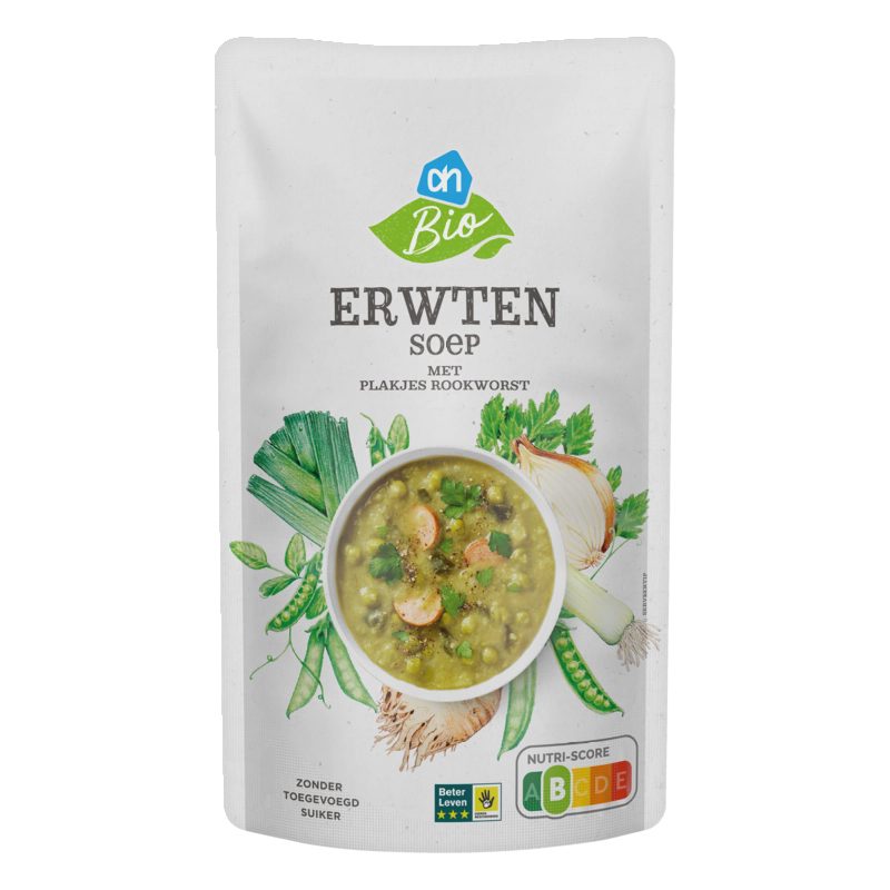 AH Biologisch Erwtensoep met stukjes rookworst
