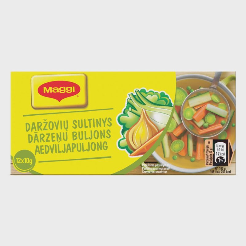 Daržovių sultinys MAGGI, 12 kub. x 10g, 120g