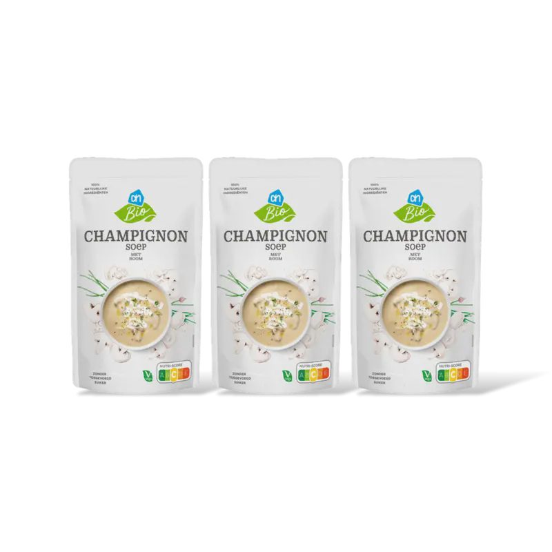 AH Biologisch Champignon soep met room 3-pack