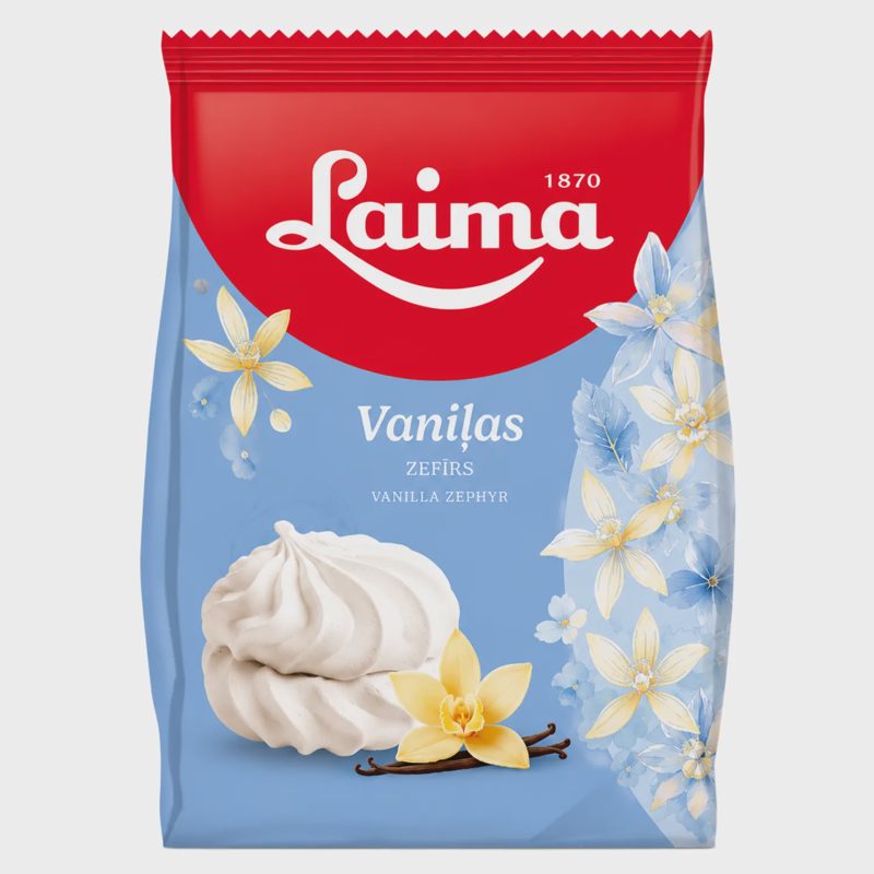 Vaniliniai zefyrai LAIMA, 200g