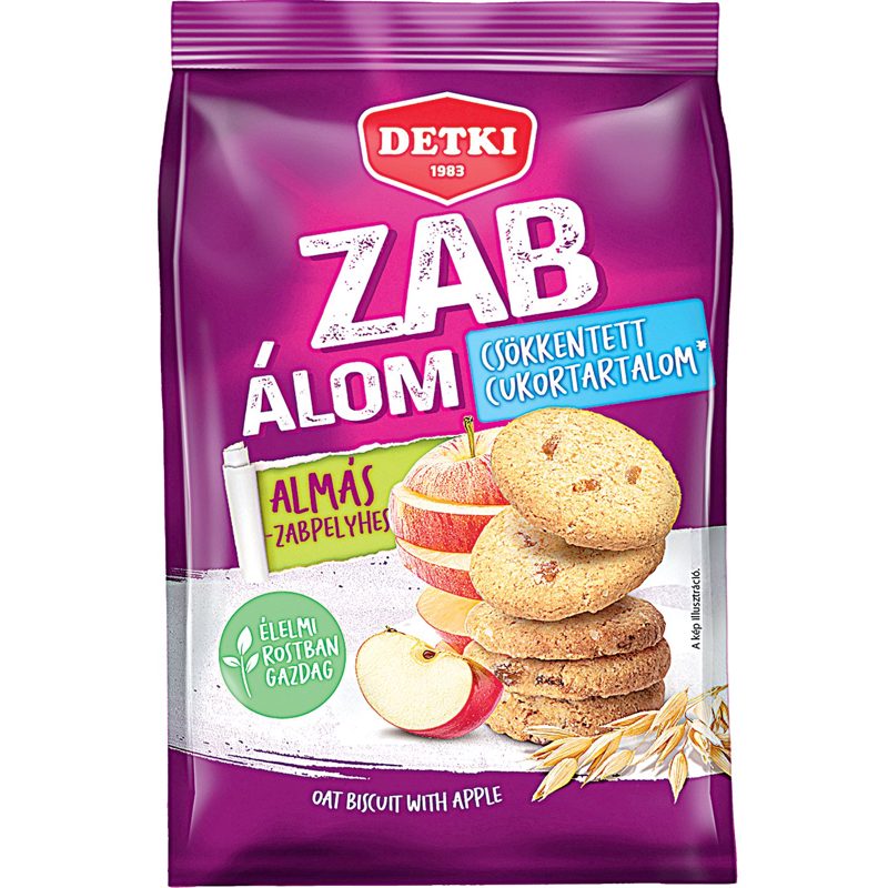ZAB ÁLOM ALMÁS ZABPELYHES KEKSZ