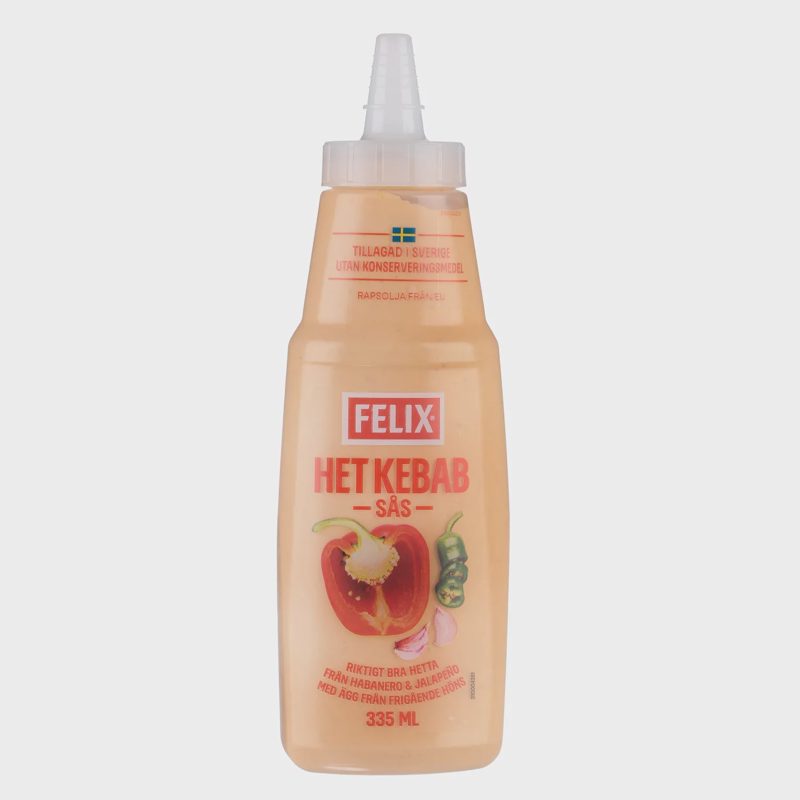 Aštrus kebabų padažas HOT KEBAB FELIX, 335 ml