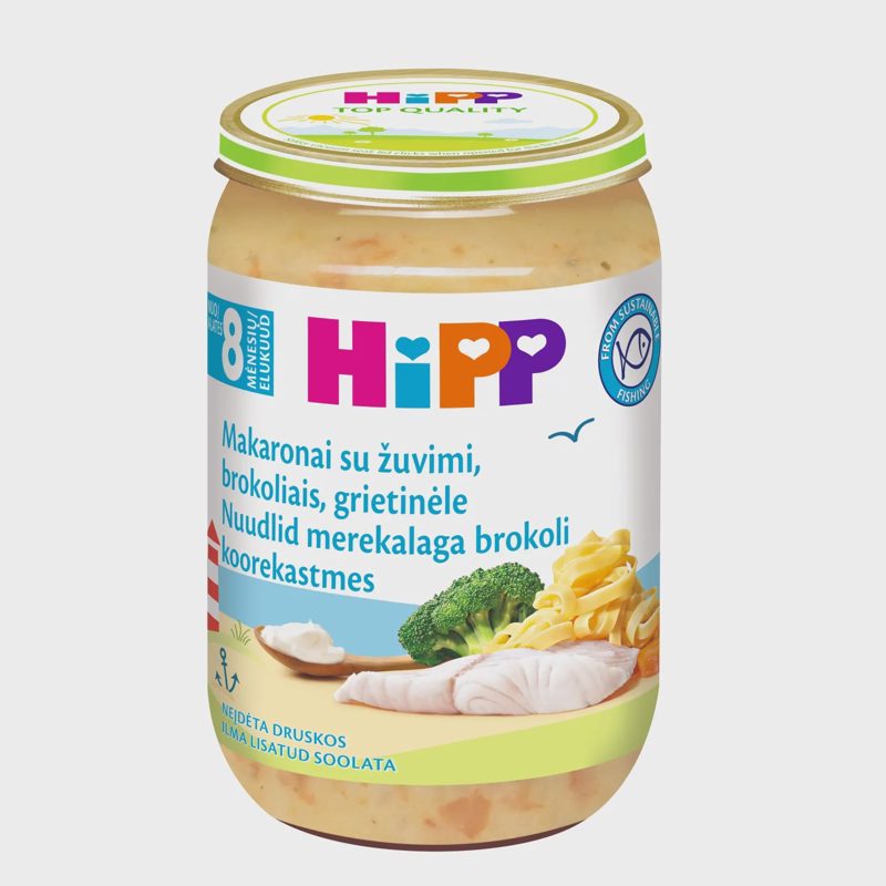 Makar. žuv., brok. tyrelė HIPP, 8 mėn, 220 g