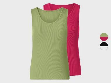 ESMARA® Set van 2 geribde dames tops