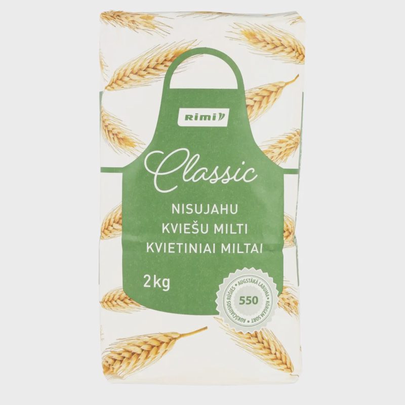 Kvietiniai miltai RIMI, 550 C, 2 kg