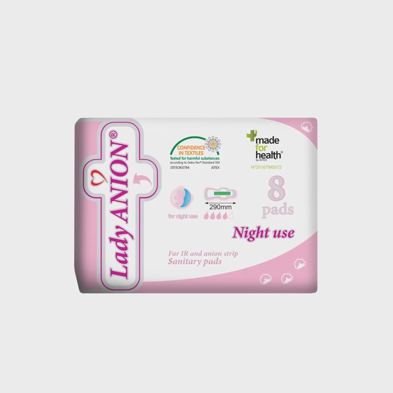 Hig. naktiniai paketai LADY ANION, 8vnt.
