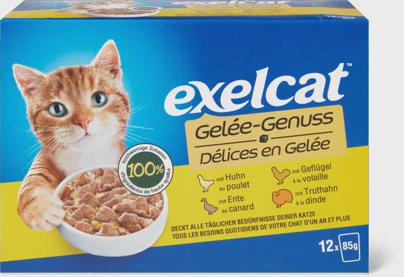 Exelcat Gelée-Genuss mit Huhn, Ente, Geflügel und Truthahn