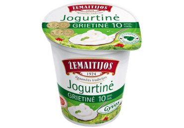 ŽEMAITIJOS jogurtinė grietinė, 10 %, 400 g