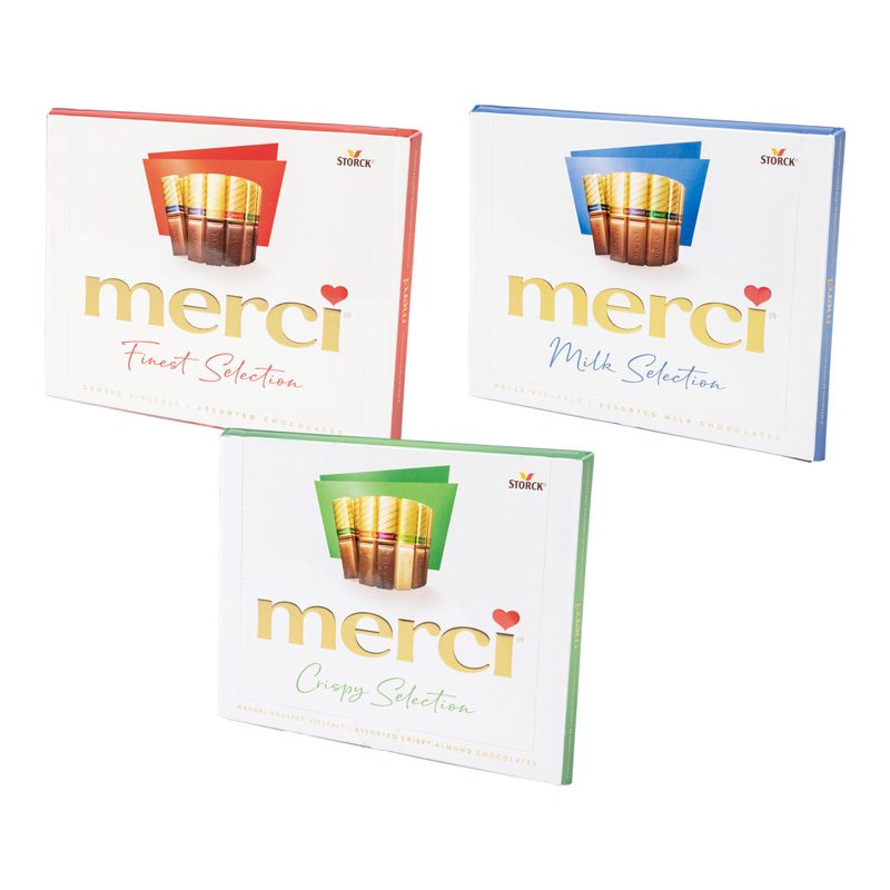 Merci Crispy Selection 4 mandulás csokoládékülönlegesség 250 g